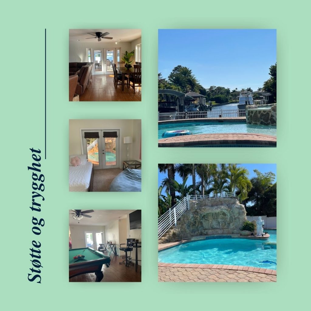 hus med mange dører og basseng – eksempel på feng shui uten støtte og trygghet